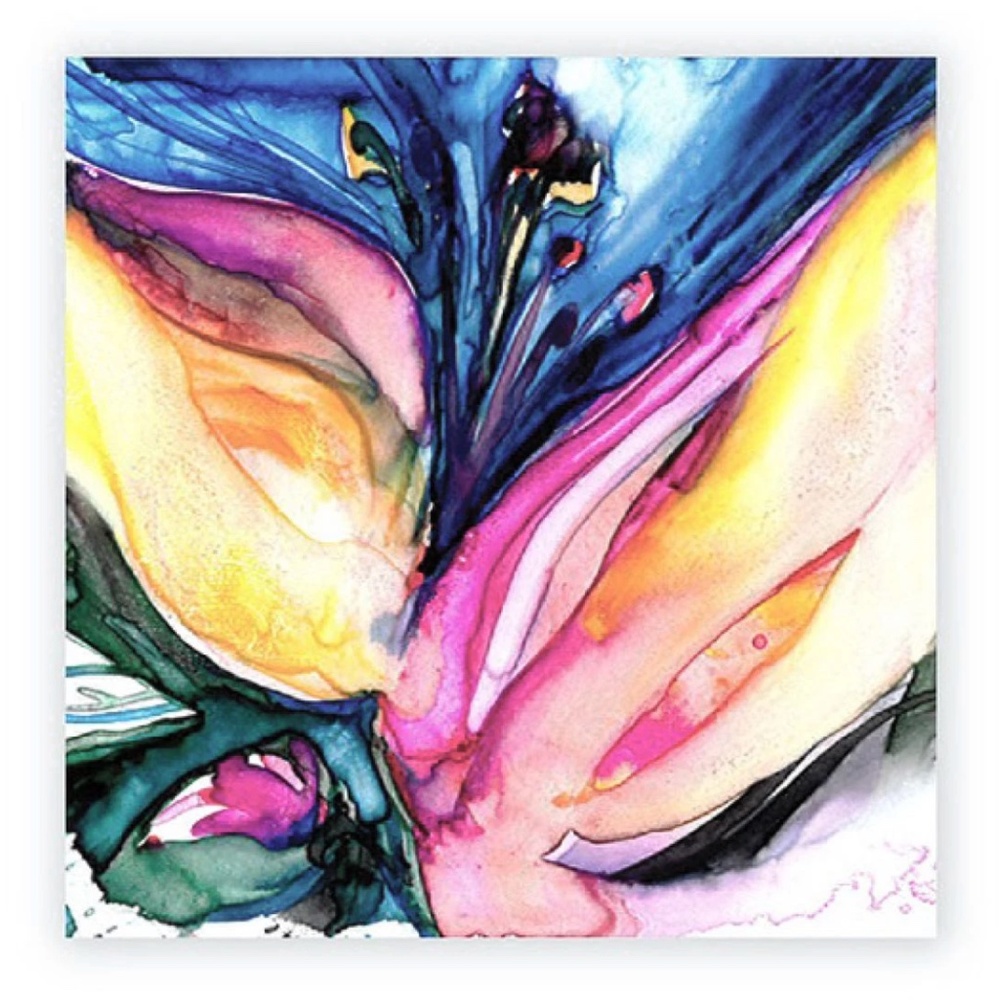 Original Abstract Miniature Floral Painting - SOUL FLOWER 36